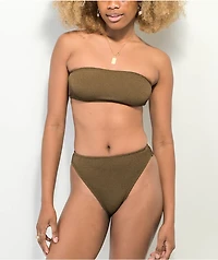 VYB Reckless Brown Bandeau Bikini Top