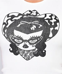Valfre Cow Babe White Crop Top