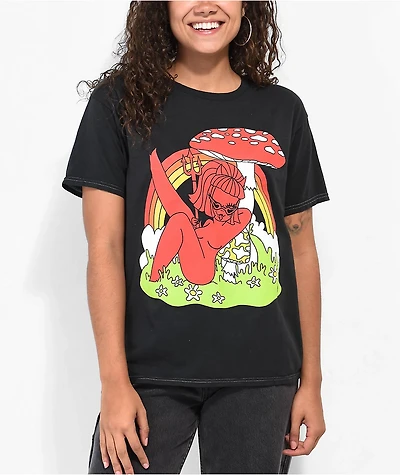 Valfre Lucy Mushroom Black T-Shirt