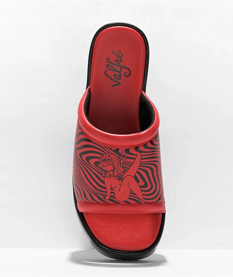Valfre Lucyd Dreams Red & Black Sandals