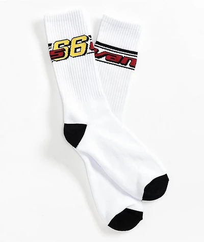 Vans 2k Bar Logo White Crew Socks