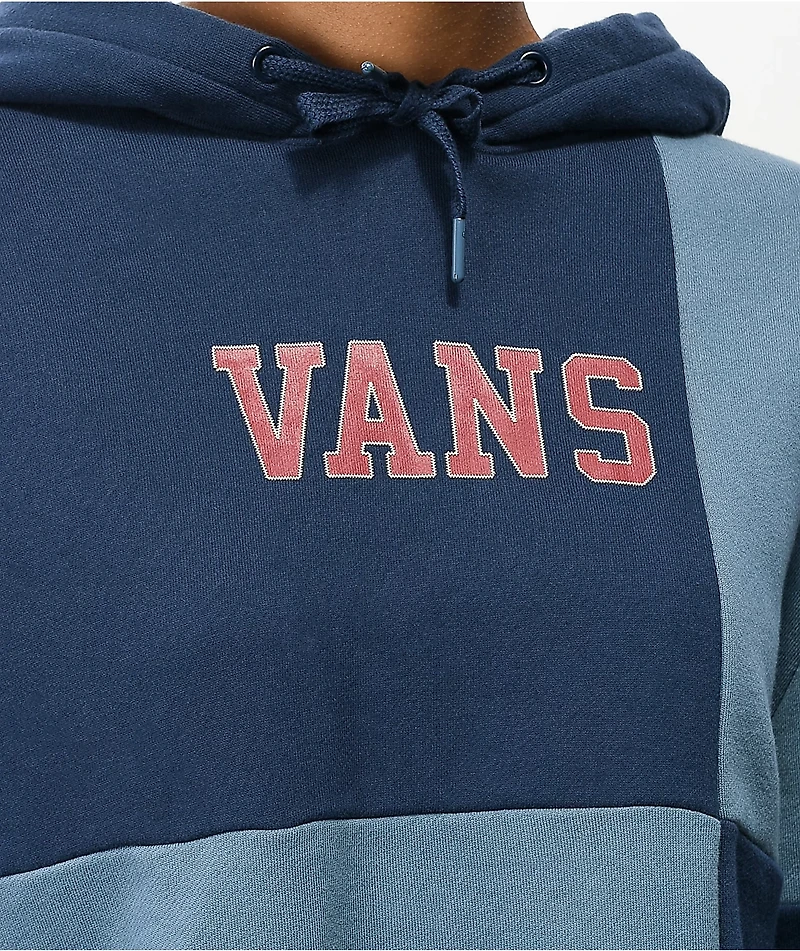 Vans Academy Check Blue Colorblock Hoodie
