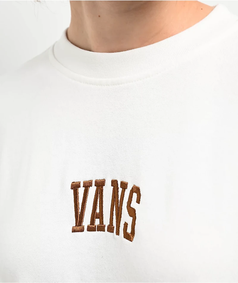 Vans Arch Loose Marshmallow & Brown Crewneck Sweatshirt