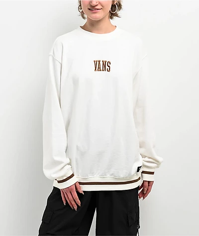 Vans Arch Loose Marshmallow & Brown Crewneck Sweatshirt