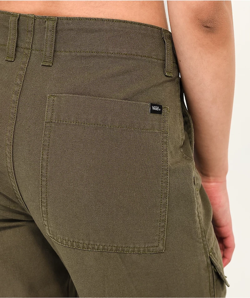 Vans Arroyo Olive Green Wide Leg Cargo Pants
