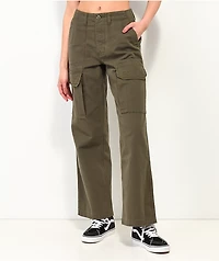 Vans Arroyo Olive Green Wide Leg Cargo Pants
