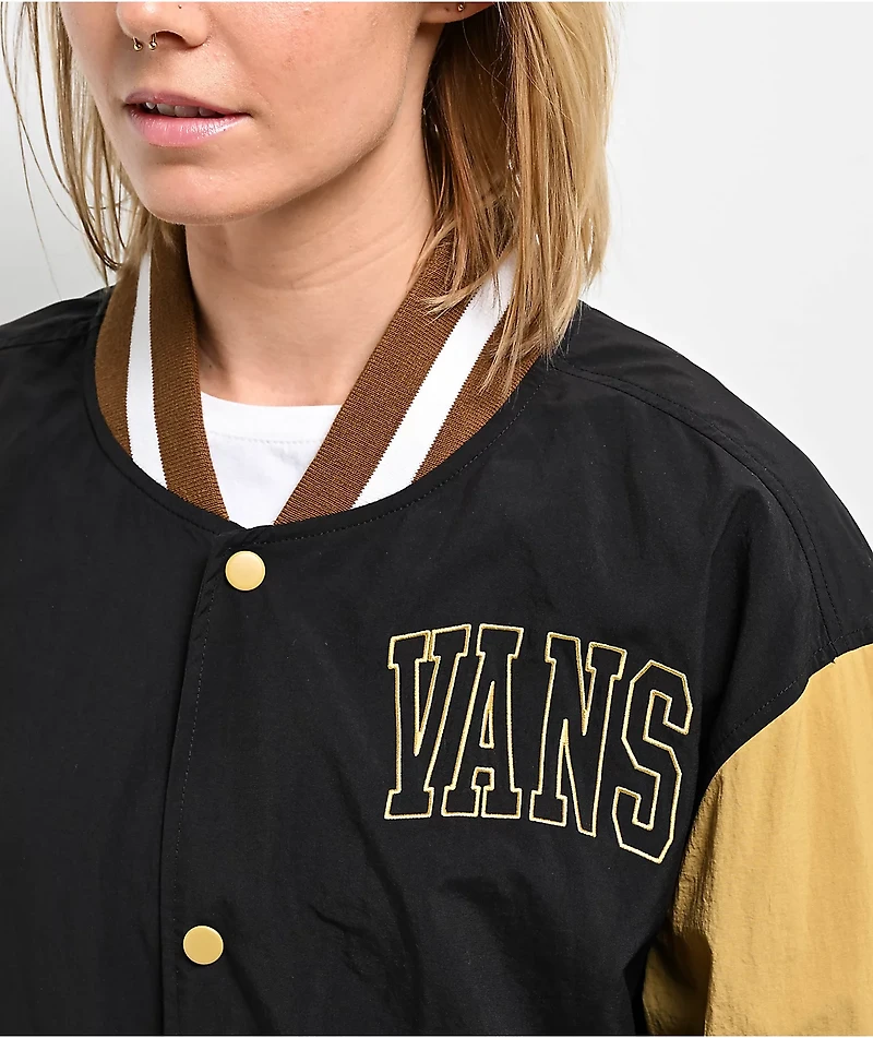 Vans Athletic Prep Black & Antelope Bomber Jacket