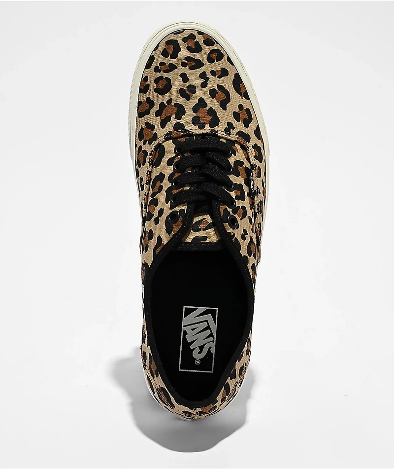 Vans Authentic Animalier Leopard Print Brown Skate Shoes