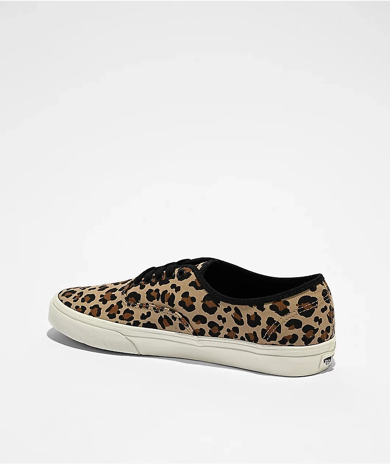 Vans Authentic Animalier Leopard Print Brown Skate Shoes