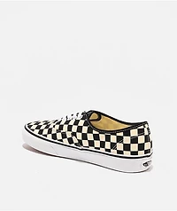 Vans Authentic Checkerboard Black & Off White Skate Shoes