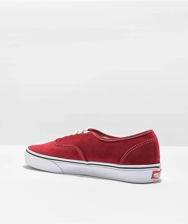Vans Authentic Corduroy Rumba Red Skate Shoes MainPlace Mall