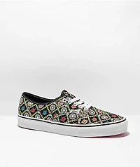 Vans Authentic Dia De Muertos Glow The Dark Black & White Skate Shoes