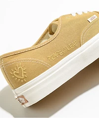 Vans Authentic Eco Theory Mustard Gold & True White Skate Shoes