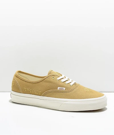 Vans Authentic Eco Theory Mustard Gold & True White Skate Shoes
