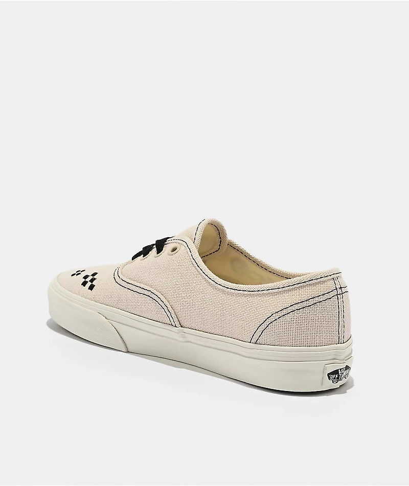 Vans Authentic Embroidery Creme & Black Shoes