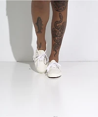 Vans Authentic Floral Embroidery Marshmallow White Skate Shoes