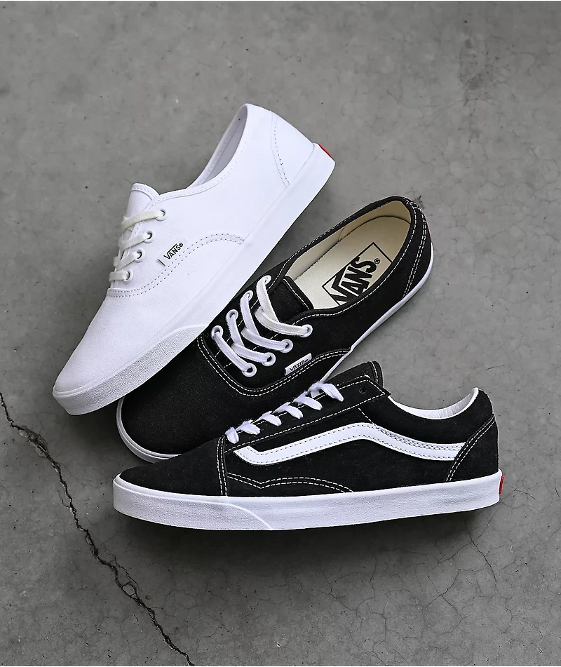 Vans Authentic Lowpro White Skate Shoes