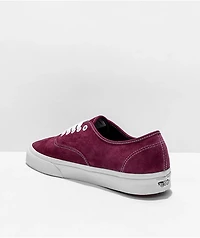 Vans Authentic Pomegranate Pig Suede Skate Shoes