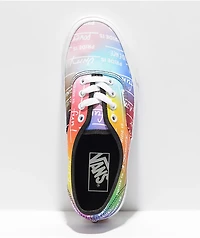 Vans Authentic Pride Rainbow & White Skate Shoes