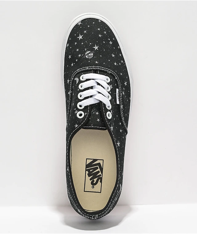 Vans Authentic Stars Black White Skate Shoes at Hamilton Place - Main Image