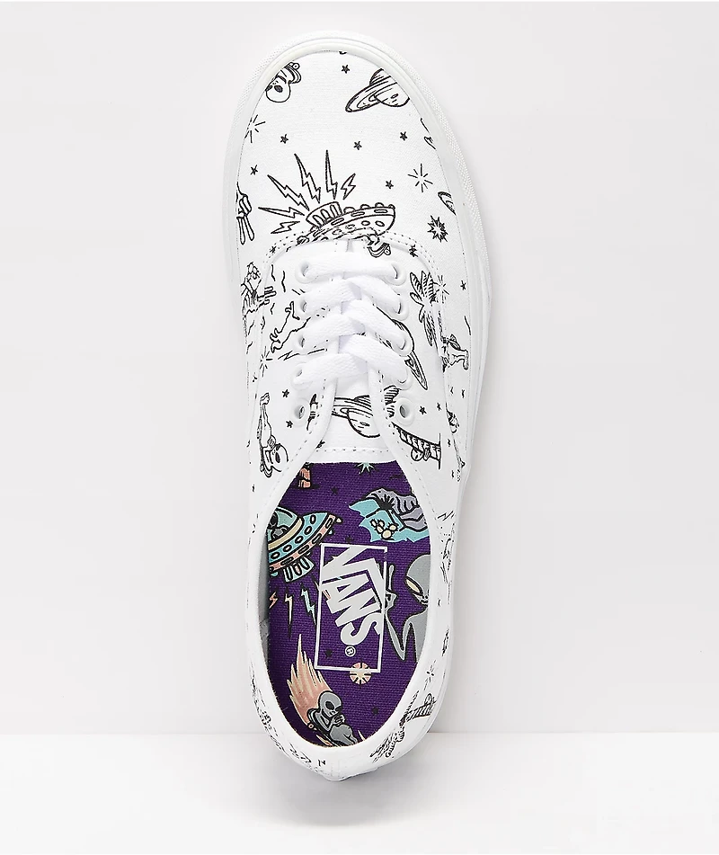 Vans Authentic Unidentified U-Paint White Skate Shoes