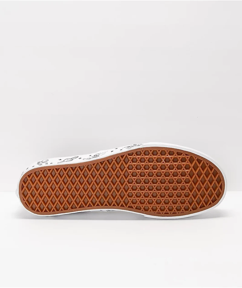 Vans Authentic Unidentified U-Paint White Skate Shoes