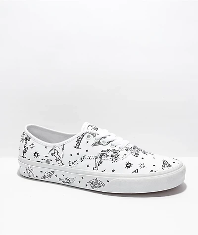 Vans Authentic Unidentified U-Paint White Skate Shoes