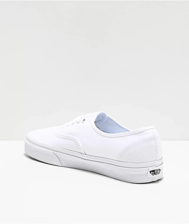 Vans Authentic White Canvas Skate Shoes