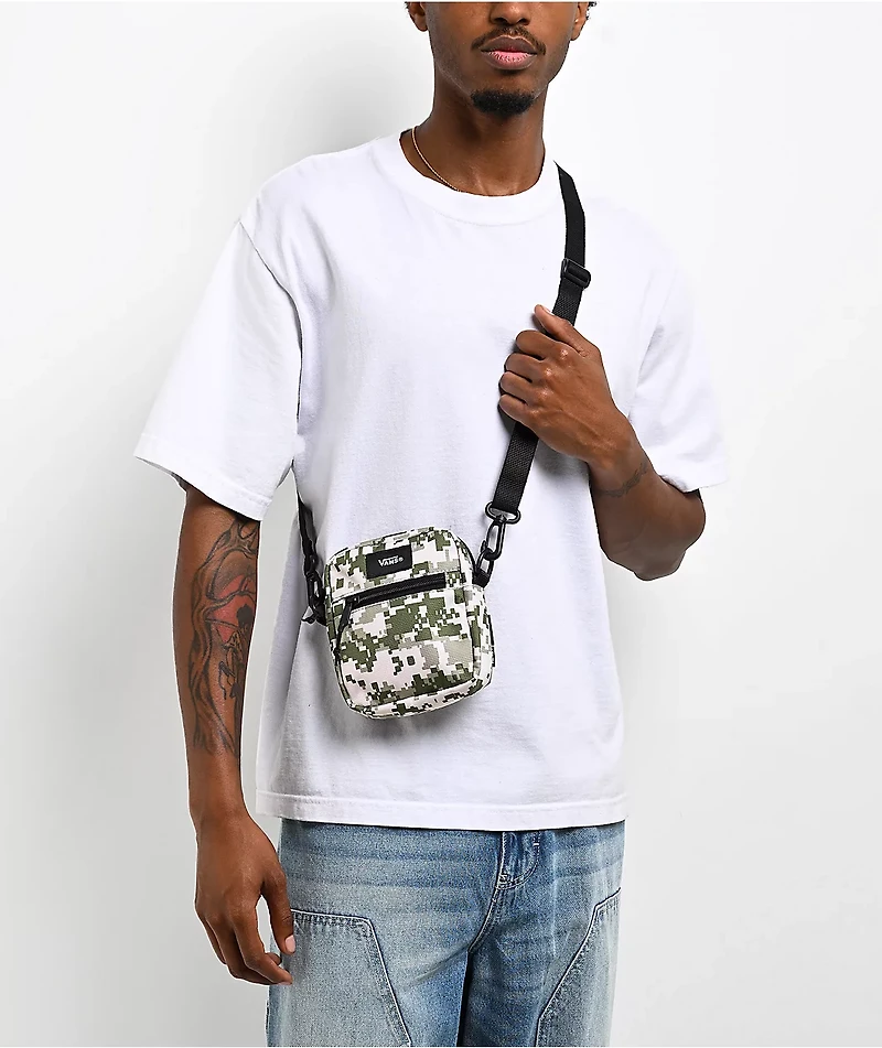 Vans Bail Digi Camo Green & Natural Crossbody Bag