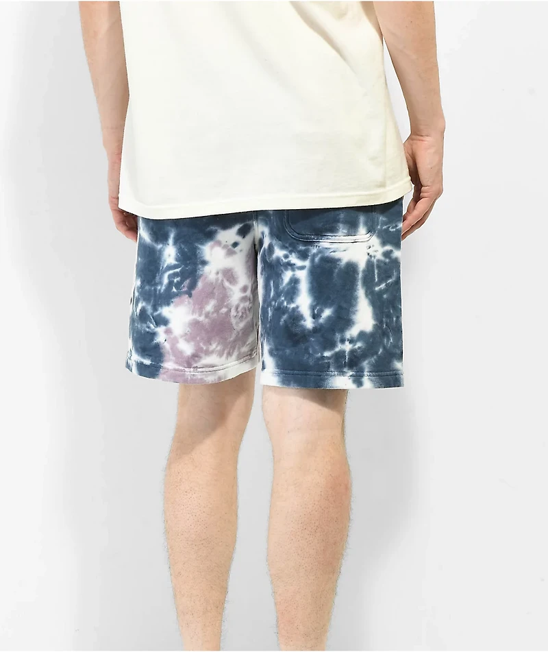 Vans Blue & Purple Tie Dye Fleece Sweat Shorts