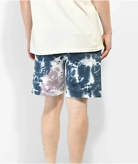 Vans Blue & Purple Tie Dye Fleece Sweat Shorts