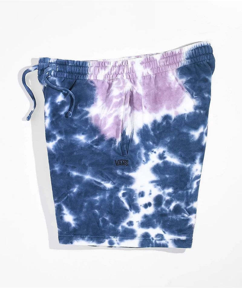 Vans Blue & Purple Tie Dye Fleece Sweat Shorts
