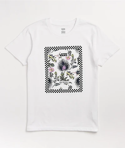 Vans Border Floral White Oversized T-Shirt