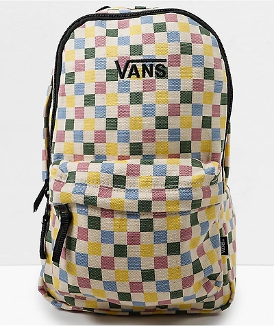 Vans Bounds Novelty Marshmallow & Ash Black Mini Checkerboard Backpack