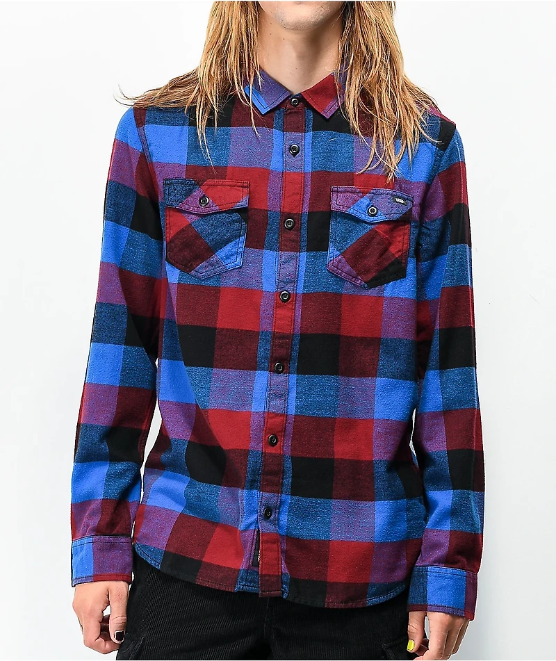 Vans Box Pomegranate & Blue Flannel Shirt