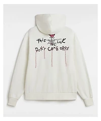 Vans Broken Hearts White Zip Hoodie