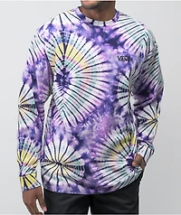 Vans Burst Lavender Tie Dye Long Sleeve T-Shirt