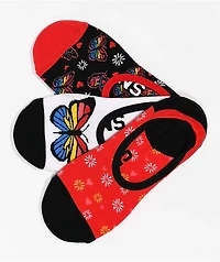 Vans Canoodle Butterfly Floral 3 Pack No Show Socks