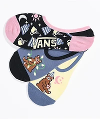 Vans Canoodle Camping Bear 3 Pack No Show Socks