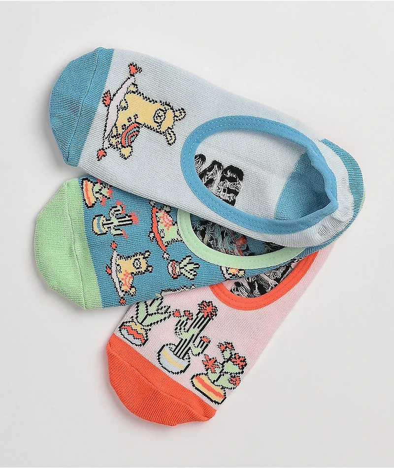 Vans Canoodle Llama Lover 3 Pack No Show Socks
