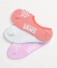 Vans Canoodle Marled Pink, Grey, & Red 3 Pack No Show Socks