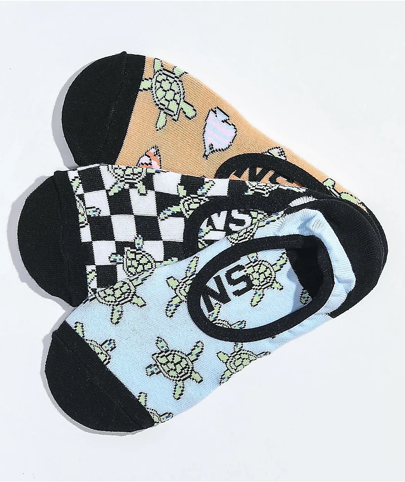 Vans Canoodle Sea Buddies 3 Pack No Show Socks