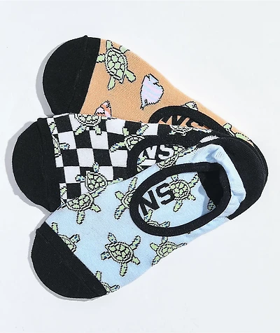 Vans Canoodle Sea Buddies 3 Pack No Show Socks