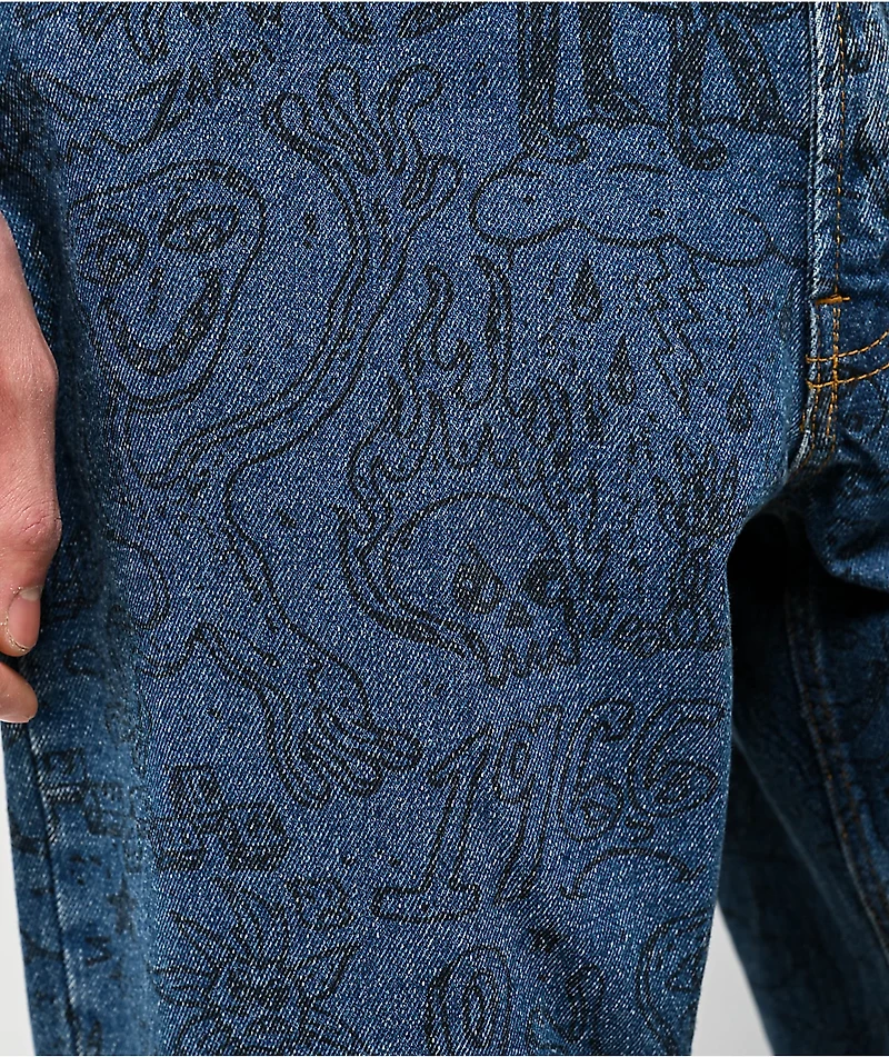 Vans Check-5 Printed Vintage Indigo Skate Jeans