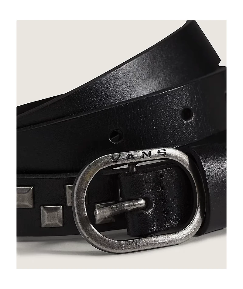 Vans Check Black Leather Belt