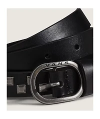 Vans Check Black Leather Belt