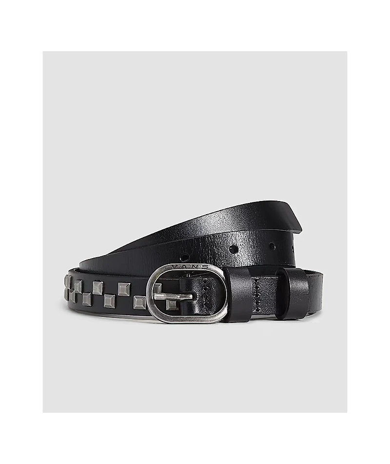 Vans Check Black Leather Belt
