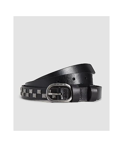 Vans Check Black Leather Belt