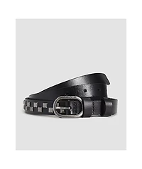 Vans Check Black Leather Belt