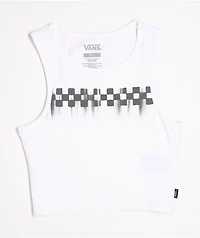 Vans Check Wash White Crop Tank Top